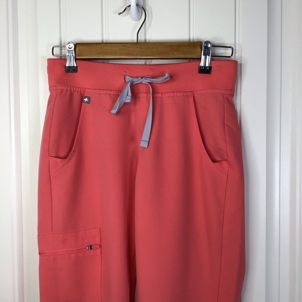 Figs Zamora Jogger Scrub Pants in Hot Coral Size XXS/T. - Picture 3 of 11